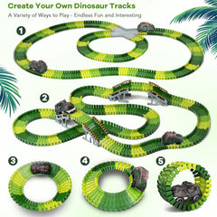 253 PCS Construction Race Track Toy Set with Cars & Trucks – Flexible DIY Track STEM Toy for Kids (Ages 3–8)