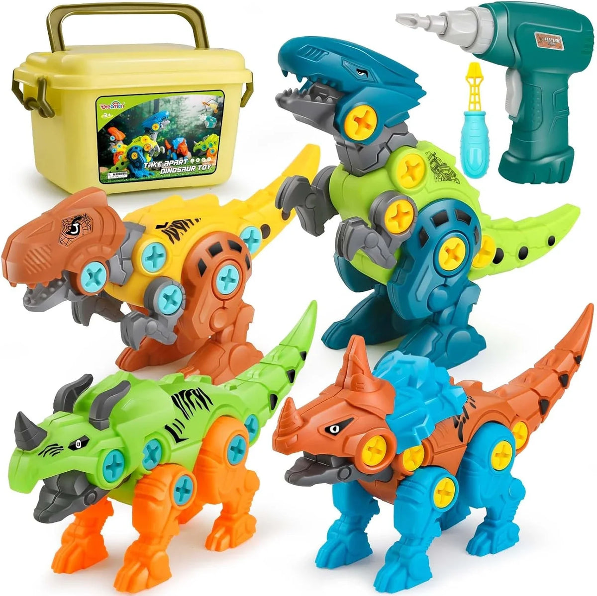 DIY Dinosaur Toy Set with Drill – Fun & Educational STEM Toy for Kids