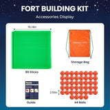 130 PCS Glow in the Dark Fort Building Kit for Kids – STEM Creative Construction Play Tent Set (Ages 5–10)