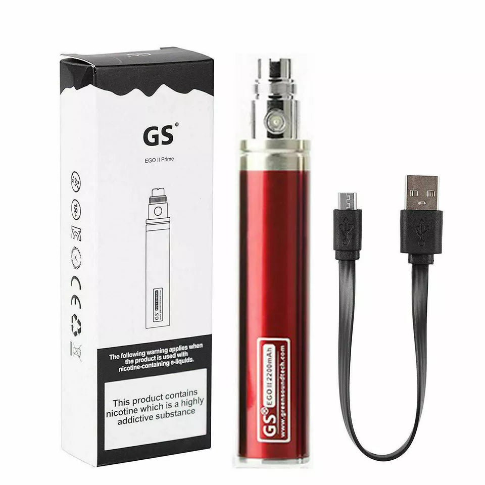 GS EGO 2200mAh Prime Vape Battery with USB Cable