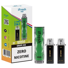 iFresh POD 10000 Puffs – Zero Nicotine Reusable Vape Kit UK