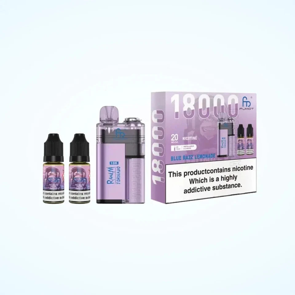 RandM Fumot Tornado 18000 nic salt vape – best pod system for flavor.