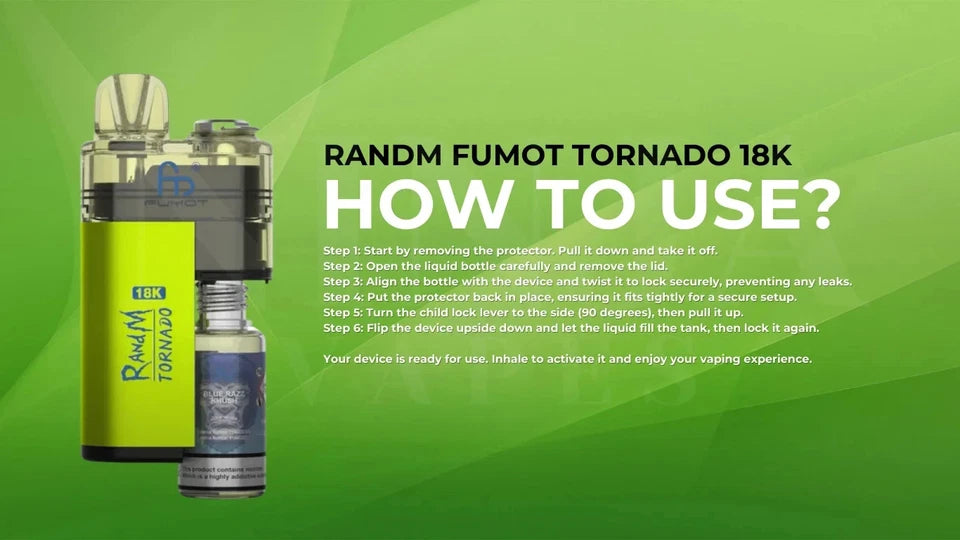 RandM Fumot Tornado 18000 – authentic UK stock, fast dispatch.