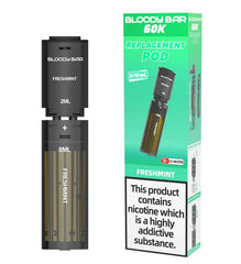 Bloody Bar replacement pod with packaging on a white background