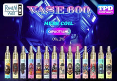 10 X R and M RandM VASE 600 Puffs Disposable Pod 20mg|2ml ELF Crystal UK🔞STOCK