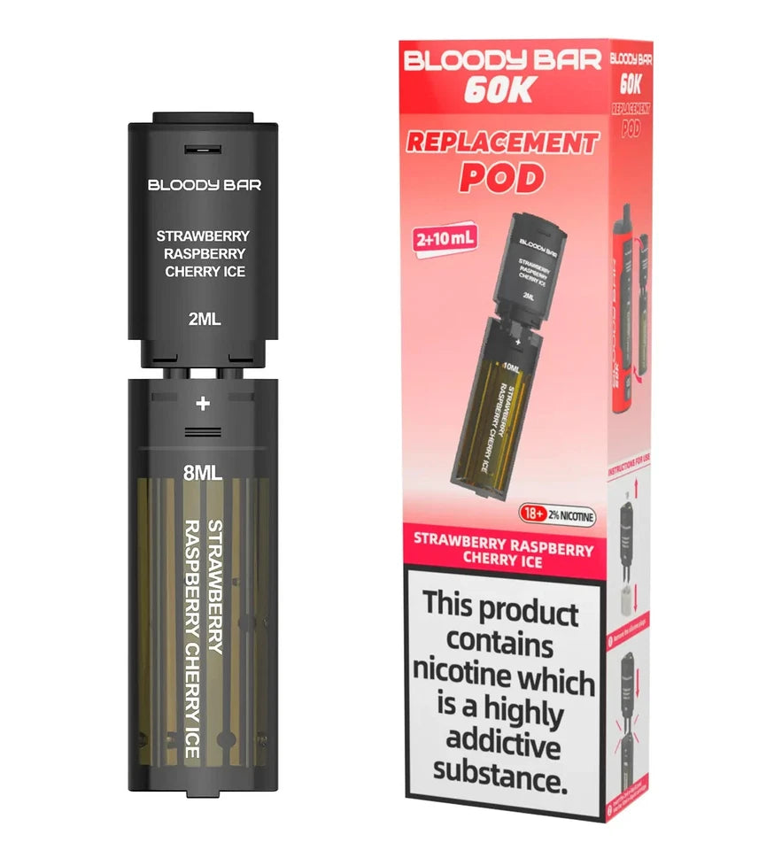 Bloody Bar 60K Replacement Pods | Prefilled 20mg Nic Salt | UK Fast Dispatch