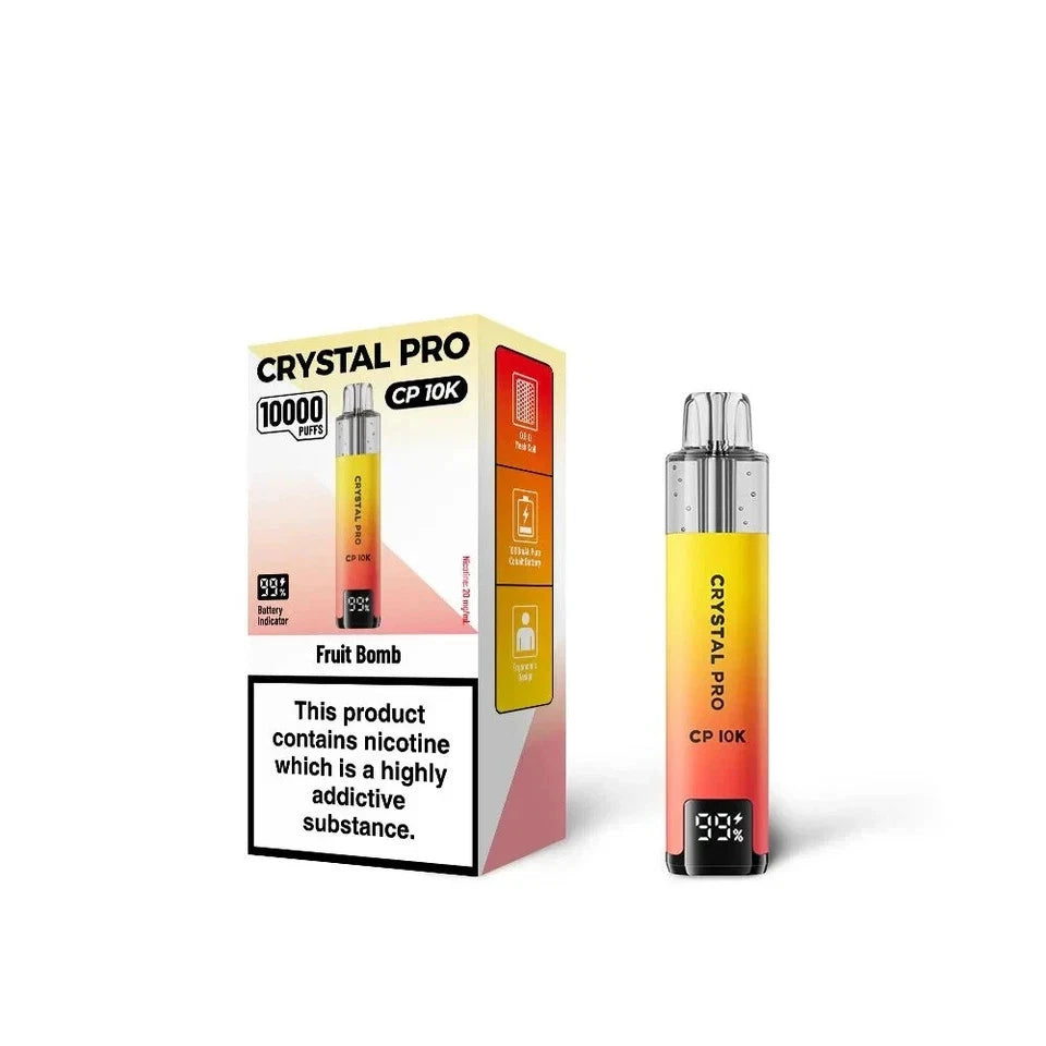 Crystal Pro CP 10K Vape Kit – 10,000 Puffs | 20mg Nic Salt | Refillable & Rechargeable Pod Device