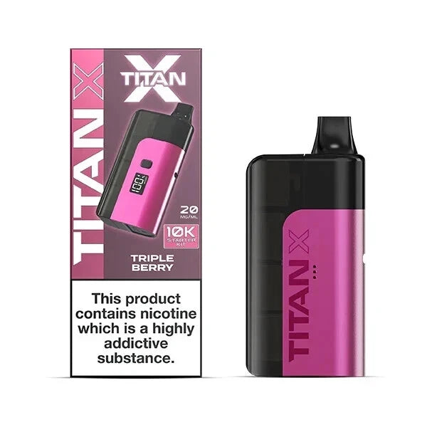 ⚡ Titan X Prefilled Pod Vape Kit – 10,000 Puffs ⚡ 🔥 Powerful • Refillable • Legal in UK 🔥 🔋 Rechargeable | 🧃 20mg Nic Salt | ♻️ Replaceable Pods | ✅ TPD Compliant