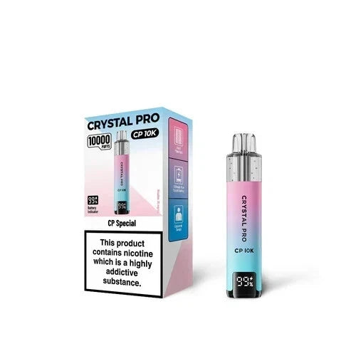 Crystal Pro CP 10K Vape Kit – 10,000 Puffs | 20mg Nic Salt | Refillable & Rechargeable Pod Device