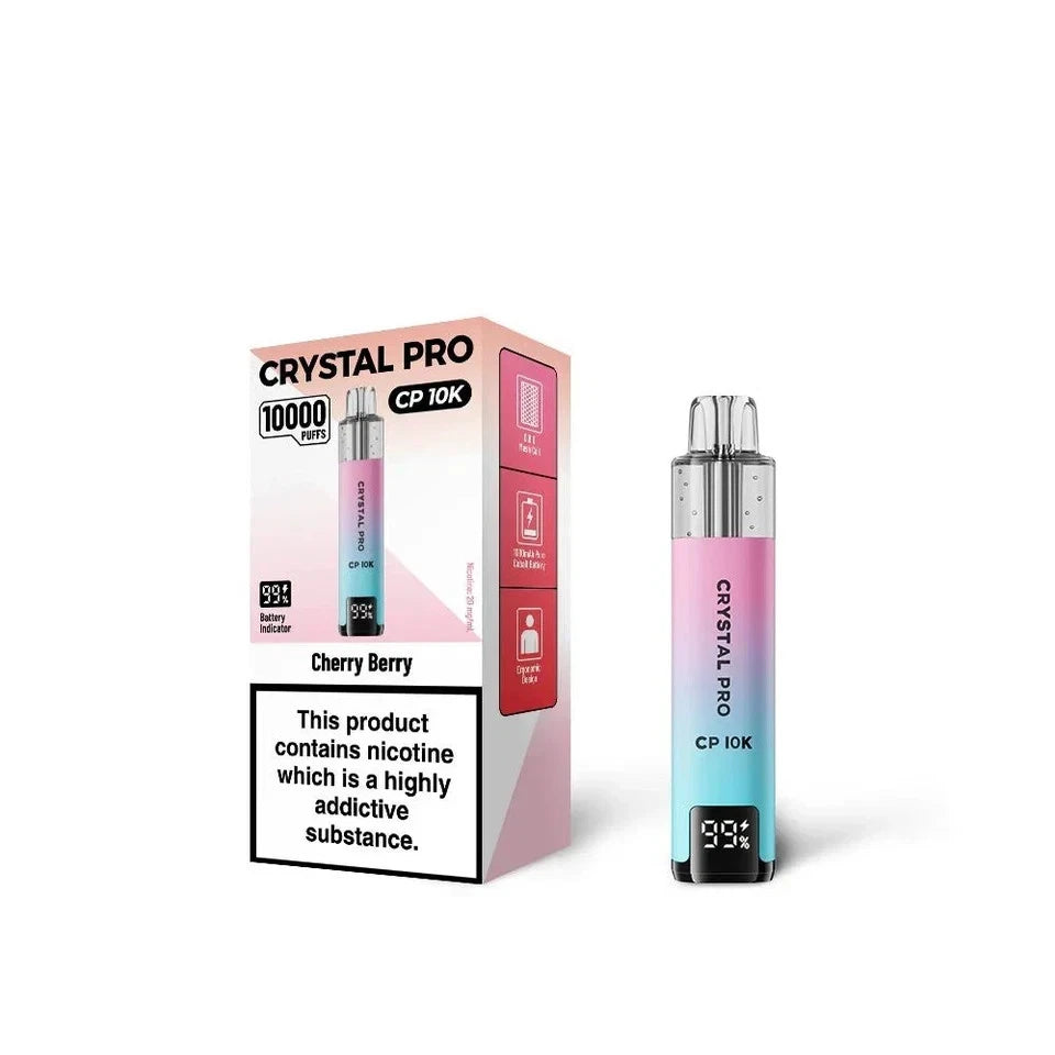 Crystal Pro CP 10K Vape Kit – 10,000 Puffs | 20mg Nic Salt | Refillable & Rechargeable Pod Device