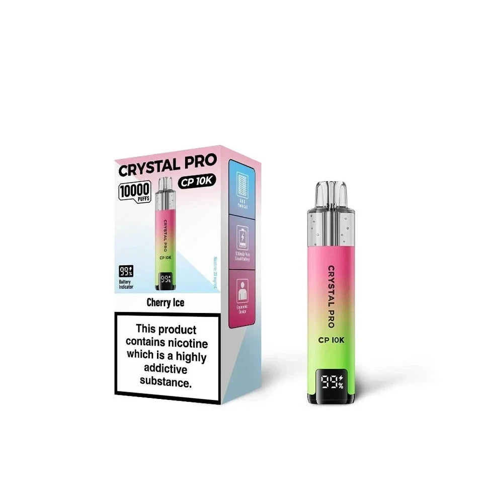 Crystal Pro CP 10K Vape Kit – 10,000 Puffs | 20mg Nic Salt | Refillable & Rechargeable Pod Device