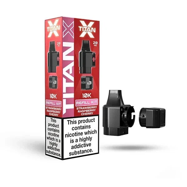 ⚡ Titan X Prefilled Pod Vape Kit – 10,000 Puffs ⚡ 🔥 Powerful • Refillable • Legal in UK 🔥 🔋 Rechargeable | 🧃 20mg Nic Salt | ♻️ Replaceable Pods | ✅ TPD Compliant