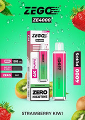 ZEGO ZE 4000  Vape 0-ZERO NICOTINE NO-NICOTINE ELUX 3500🔞 CRSTAL PRO.