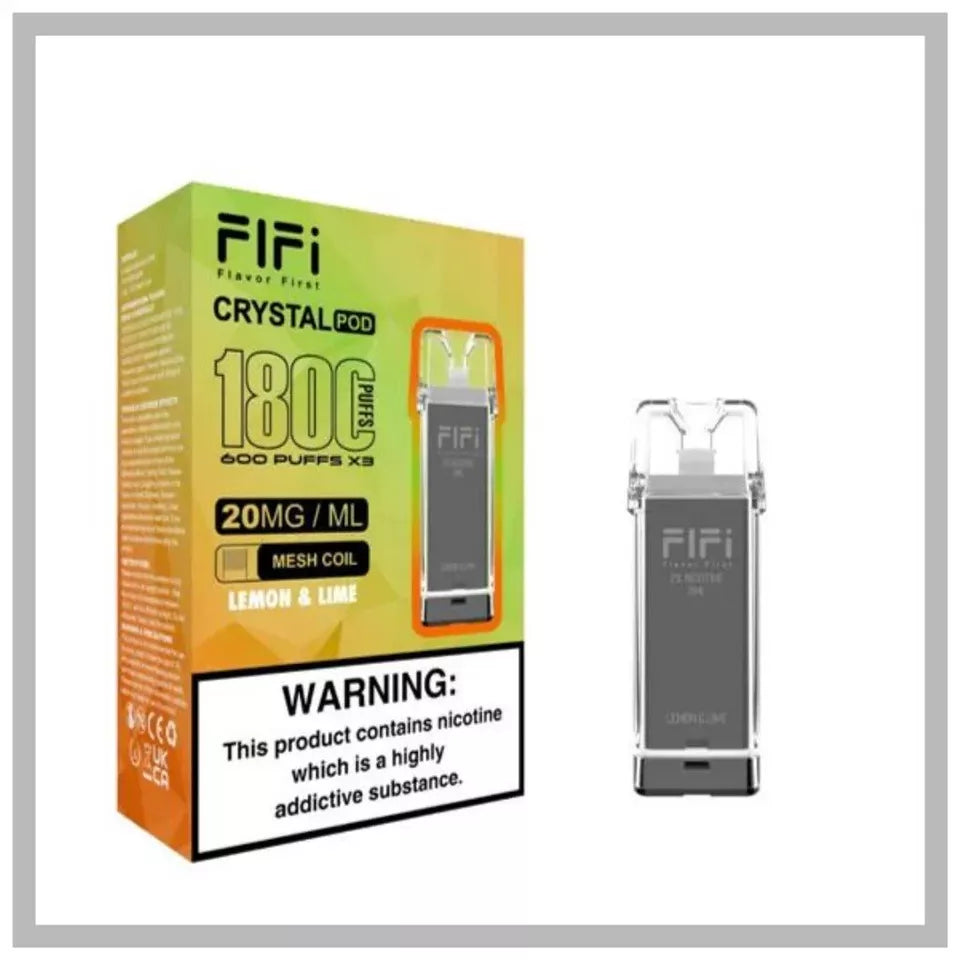 FLFI Crystal Pro Prefilled Pods – 600 Puffs Each, 1800 Total – Pack of 3