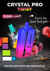 🌬️ Crystal Pro Twist 15000 Puffs Disposable Vape – 0mg Nicotine | Zero Nic | Rechargeable | Hayati & Crystal Max Alternative | UK Stock
