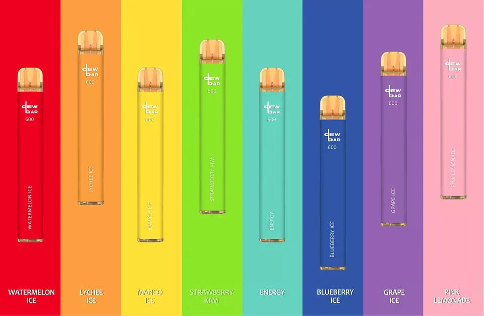 💨 Dew Bar 600 Disposable Vape – 20mg Nic Salt | 2% | 500mAh | Up to 600 Puffs | MHRA Approved | Elf Bar Alternative
