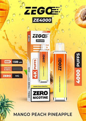 ZEGO ZE 4000  Vape 0-ZERO NICOTINE NO-NICOTINE ELUX 3500🔞 CRSTAL PRO.