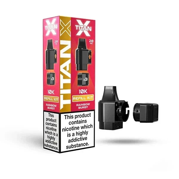 ⚡ Titan X Prefilled Pod Vape Kit – 10,000 Puffs ⚡ 🔥 Powerful • Refillable • Legal in UK 🔥 🔋 Rechargeable | 🧃 20mg Nic Salt | ♻️ Replaceable Pods | ✅ TPD Compliant