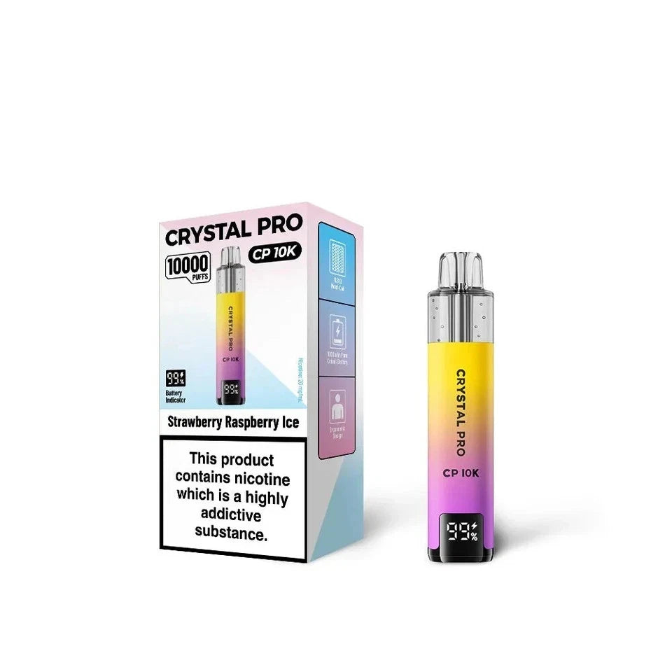 Crystal Pro CP 10K Vape Kit – 10,000 Puffs | 20mg Nic Salt | Refillable & Rechargeable Pod Device