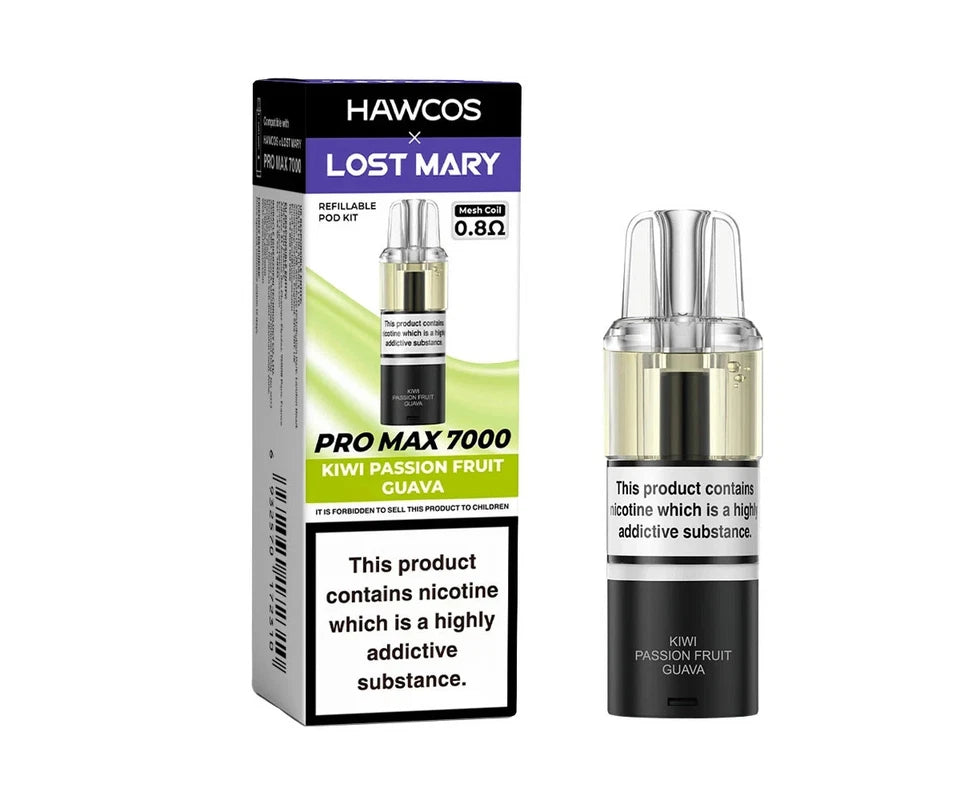 Lost Mary x Hawcos Pro Max Prefilled Vape Kit | 7000 Puffs | 20mg Nicotine | Best Pod System for Flavour – UK Fast Dispatch