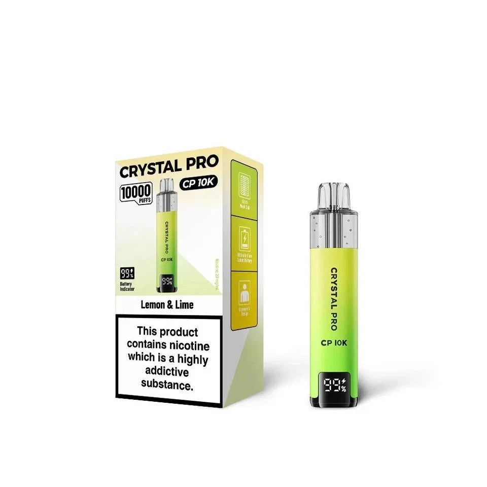 Crystal Pro CP 10K Vape Kit – 10,000 Puffs | 20mg Nic Salt | Refillable & Rechargeable Pod Device