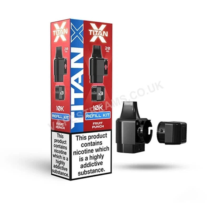 ⚡ Titan X Prefilled Pod Vape Kit – 10,000 Puffs ⚡ 🔥 Powerful • Refillable • Legal in UK 🔥 🔋 Rechargeable | 🧃 20mg Nic Salt | ♻️ Replaceable Pods | ✅ TPD Compliant