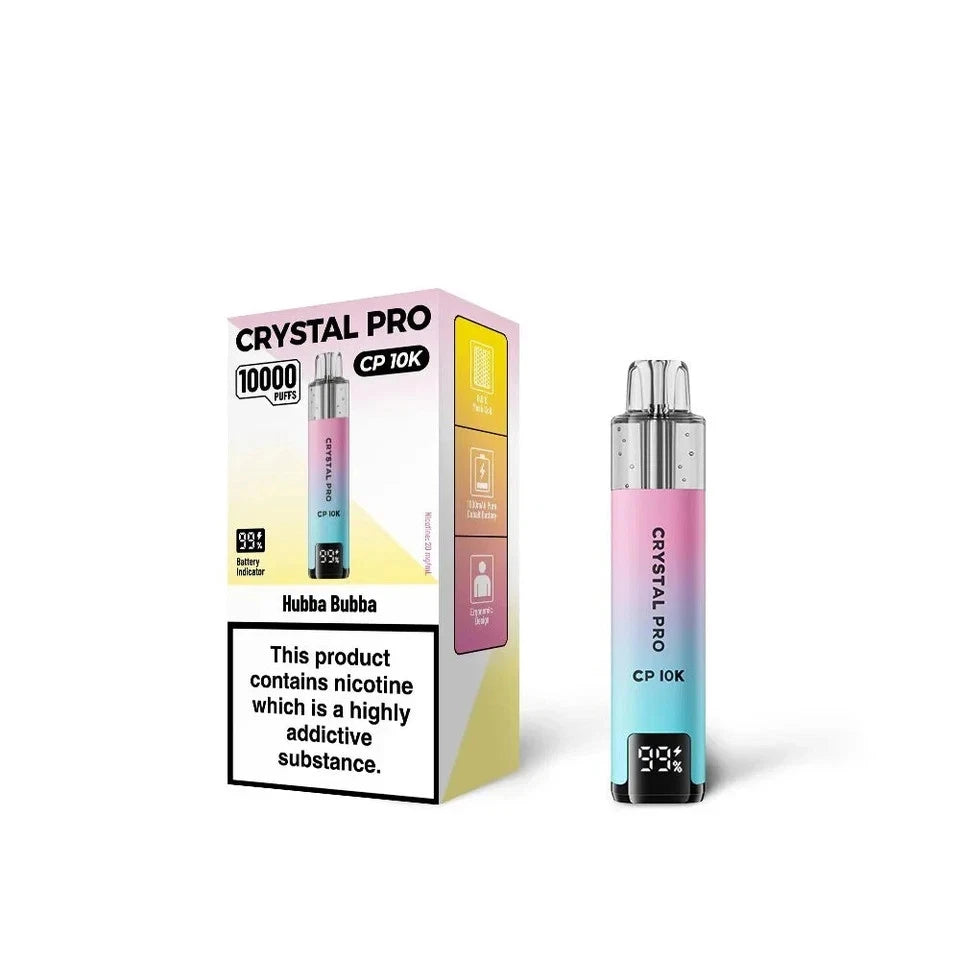 Crystal Pro CP 10K Vape Kit – 10,000 Puffs | 20mg Nic Salt | Refillable & Rechargeable Pod Device