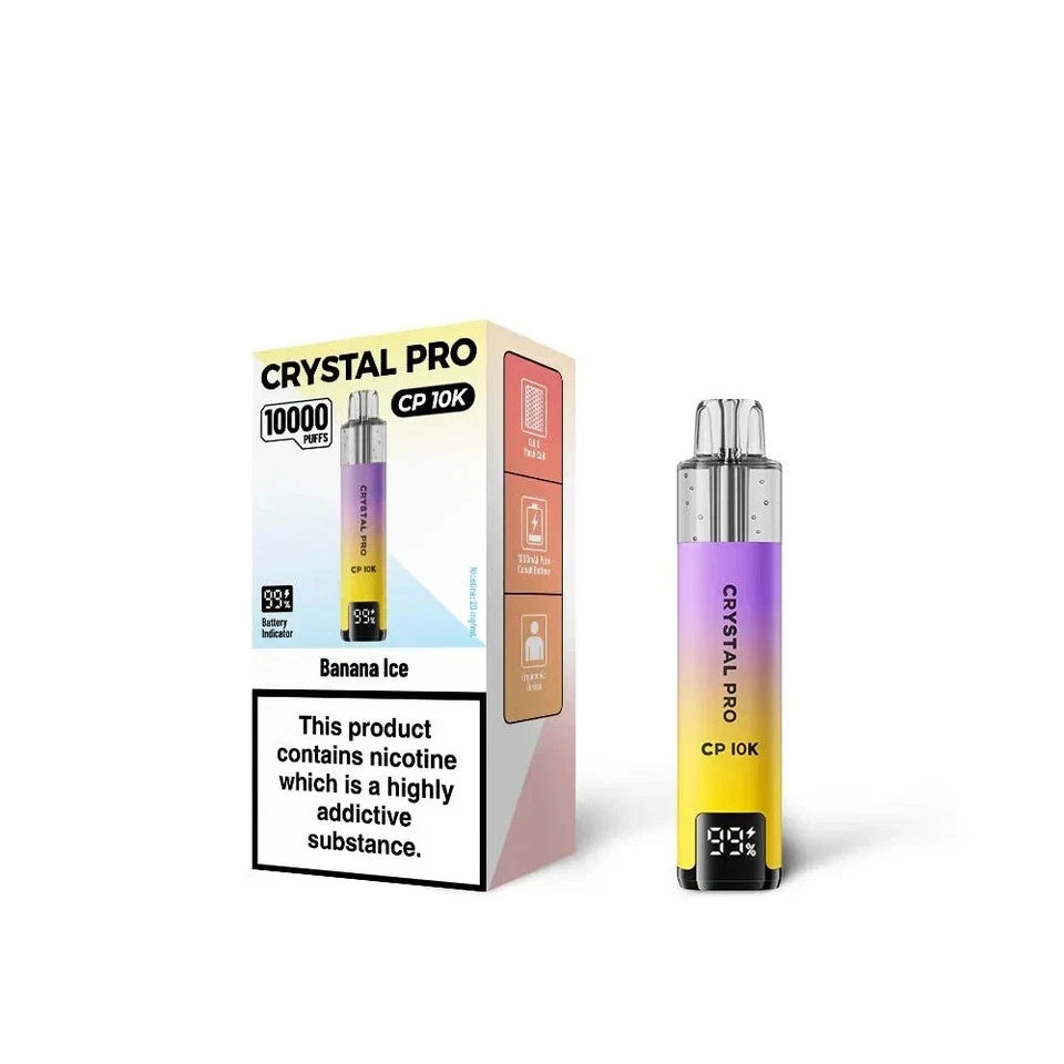 Crystal Pro CP 10K Vape Kit – 10,000 Puffs | 20mg Nic Salt | Refillable & Rechargeable Pod Device