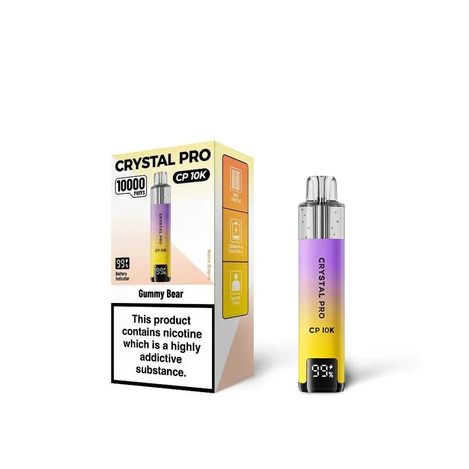 Crystal Pro CP 10K Vape Kit – 10,000 Puffs | 20mg Nic Salt | Refillable & Rechargeable Pod Device