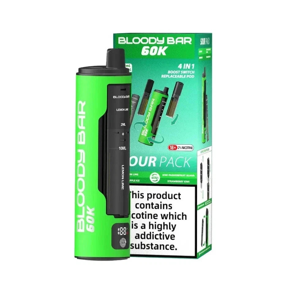 Bloody Bar 60K 4-in-1 Prefilled Pod Kit | Rechargeable & Refillable Vape Kit