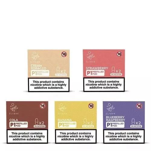 100% genuine Elf Bar Mate 500 P1 Pre-filled Pods 2% nic salt Vape e-Liquid