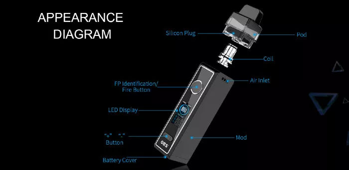 🔐 OBS CABO Fingerprint Pod Mod Kit – 80W Smart Vape | Biometric Security | UK Seller 🚀 Next-Gen Vaping with Fingerprint Technology!