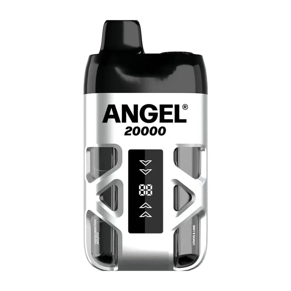 Vaping device with 'Angel' branding on a white background