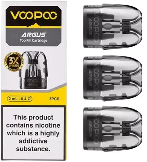 MTL vape device Voopoo Argus G2 Mini with 5–30W adjustable wattage and refillable pod.