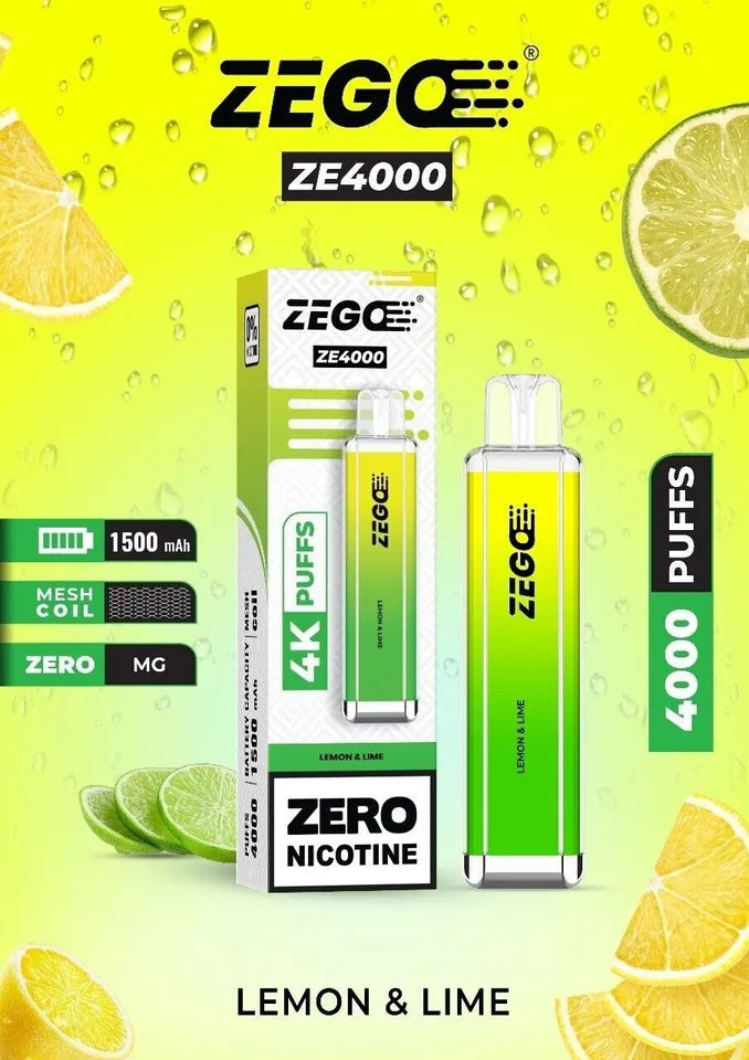 ZEGO ZE 4000 Vape Packaging – UK Legal TPD Compliant